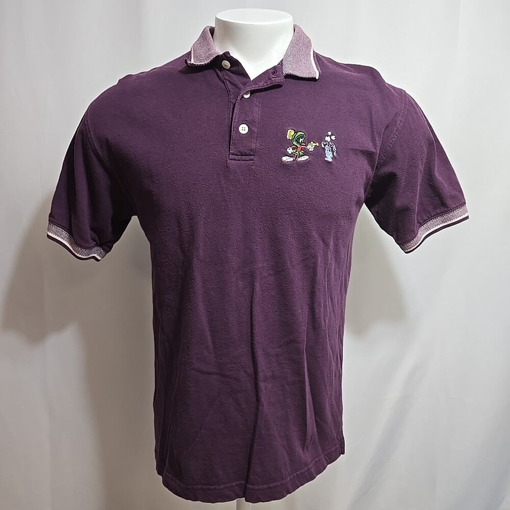 Marvin The Martian Polo Shirt Adult Size Small Purple Warner Bros Studio Store